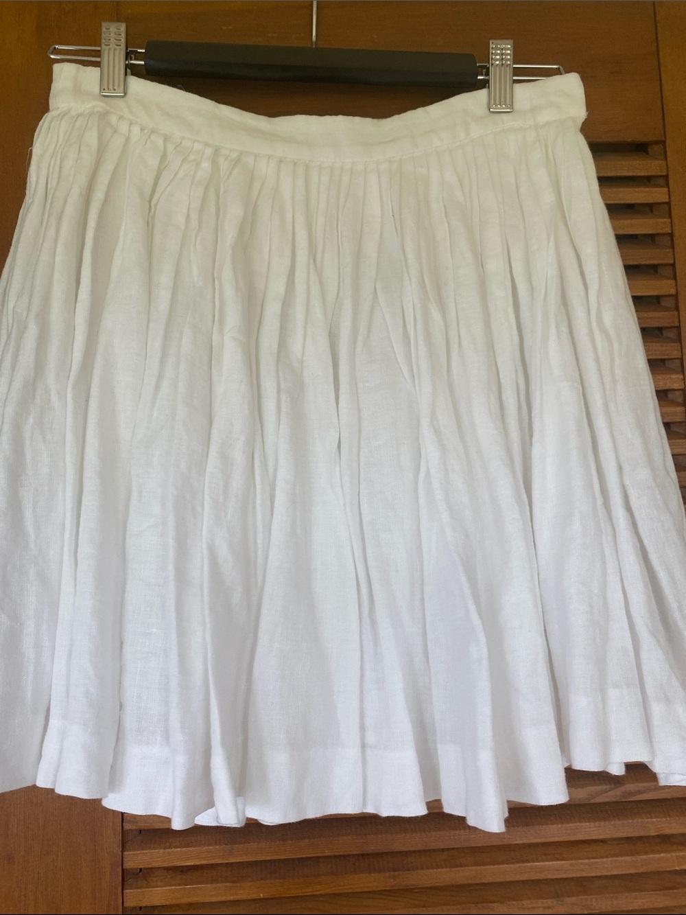 J. Crew White Linen Skirt